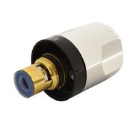 Valve à cartouche de flux, ABS et cuivre compatible avec mitigeur thermostatique de douche en T avec poignée de contrôle chromée miroir, pour réparation et mise à niveau de salle de bain