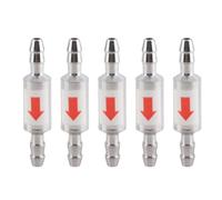 Valve à contre-disque de 5pcs, CO2 en acier inoxydable CO2 uniforme, régulateur de tubes à ligne d'air CO2, empêchez l'aquarium de l'eau qui coule, pour un non-retour anti-retour