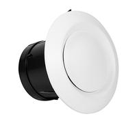 Valve à disque blanche de 94 mm, Couvercle De Conduit Dif ur De Plafond Soupape D'alimentation D'échappement évent Anémostat Ventilation Conduit Couvercle De Tuyau(94mm)