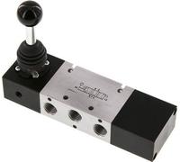 valve à levier central d'échappement 5/3 G1/4'' -0.95-10bar/-13.2-140psi