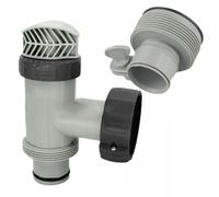 Valve à piston de piscine en ABS et adaptateur de tuyau de type B pour piscines hors sol offrant une fonctionnalité de vanne d'arrêt fiable (1 ensemble)