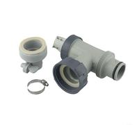 Valve à piston de piscine et adaptateur de tuyau de type B, convient pour Intex, piscines hors sol, soupape d'arrêt de rechange et joints, convient pour pompe à filtre à sable