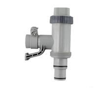 Valve à piston de rechange et adaptateur de tuyau avec support de tuyau pour piscine hors sol Convient pour cartouche filtrante et raccords de pompe