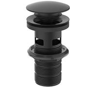 Ideal Standard Vanne Push-Open, avec tige fendue, avec trop-plein, E1482XG, Couleur: Silk Black