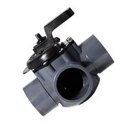 Valve à trois voies 263028 compatible avec PENTAIR, 2 pouces vers 2-1/2 pouces, en nylon PA et PC, sans lubrifiant pour tuyau de piscine, facile à installer (gris)