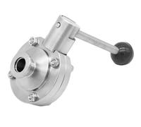 Valve à vide à bride en acier inoxydable 304 - Serrée manuellement avec poignée de traction et joint en silicone, 1 pièce(Black,KF16)
