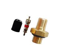 Valve à vis, M8 x 1 pneu en laiton Valve de compresseur d'air pour réservoir d'air, buse hexagonale, valve de pneu avec bague d'étanchéité, valve à visser pour réservoir à pression de liquide, pompe à