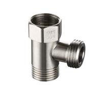 Valve adaptateur en T en acier inoxydable 304, inverseur à 3 voies for pulvérisateur de Bidet et fixation de pomme de douche, connexion universelle G1/2