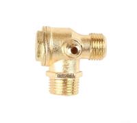 Valve anti-retour de rechange pour compresseur d'air, connecteur fileté mâle en alliage de zinc à 3 ports pour pompes à air sans huile, réservoir à pression d'air et pompe à piston