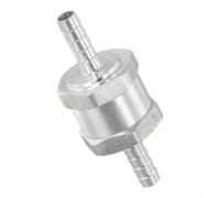 Valve anti-retour pour tuyau de 6/8 mm assurant un débit unidirectionnel dans les applications carburant, air, eau, finition argentée (6 mm)