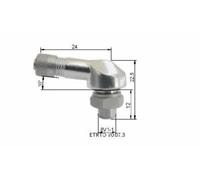 Valve Bihr pneumatique alu Ø8,5mm - x10