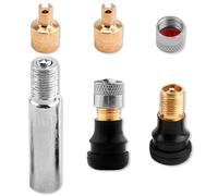 Valve d’air de Pneu sous Vide pour Xiaomi Trottinette, Kit avec 2 Valves Tubeless 2 Démonte Obus Intégré et Rallonge de Valve de Pneu 4 cm pour Ninebot Max G30 et Scooters Électriques