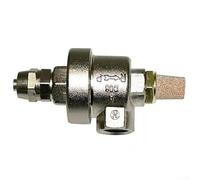 Valve d'air de rechange en métal pour machines de changement de pneu conçue pour s'adapter et unir des systèmes utilisant des spécifications standard de 12,5 mm et 8 mm
