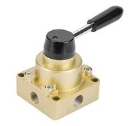 Valve d'air, HV-03 G3/8 3 Positions 4 Voies, Valve de Soufflage Pneumatique, Valve à Levier Manuel de Commande d'air
