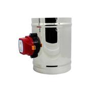 Valve d'amortisseur de conduit d'air électrique en acier inoxydable OD51-250mm 201, conduit de CVC motorisé AC220V DC12/24V, actionneur(OD 150mm,DC12V)