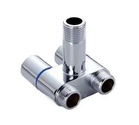 Valve d'angle de remplissage à trois voies en alliage de Zinc G1/2, support mural, pulvérisateur de nettoyage d'eau une en deux sorties, accessoires de salle de bains 1 pièce(Style 5)