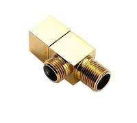 Valve d'angle de robinet G1/2, 2 pièces, chasse d'eau en laiton chromé, accessoires salle bains Pour Salle De Bain(Gold)