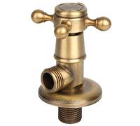Valve d'angle en cuivre complet universelle froid et chaud antirouille antiseptique design rétro pour robinets multiples salle de bains cuisine avec contrôle d'eau précis et durable