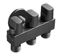 Valve d'angle multifonctionnelle de 1,27 cm, parfaite pour gérer efficacement plusieurs appareils ménagers (noir)