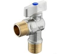 Valve d'angle pour plein Passage Laiton pour Eau Chaude Froide | Débit élevé, conception pleine passe, pression optimale, pour idéal douche et lavabo, montage rapide