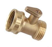 Valve d'arrêt de tuyau d'arrosage en laiton massif connecteur de robinet pour filetage standard 3/4 Outil de contrôle du débit d'eau facile