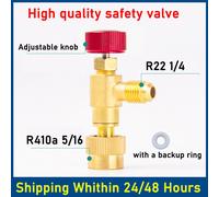 Valve De Charge Indispensable R410a R22,Adaptateur De Sécurité Pour Liquide,Contrôle De Débit À Bille Pour Collecteur De Climatiseur - Type High R22 To R410a