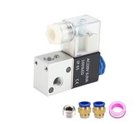 Valve de compresseur d'air 3V1-M5 3V1-06 AC110V AC220V DC12V 24V, 1/8 "NC, électrovanne pneumatique en aluminium normalement fermée(Only 3V1-M5,DC12V)