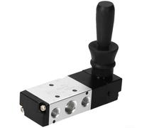 Valve de contrôle d'air en alliage d'aluminium 5/3 pour port PT 1/4 en | 5 positions 3 positions pour la logique, le levier manuel, changement de direction fluide, corps en alliage d'aluminium