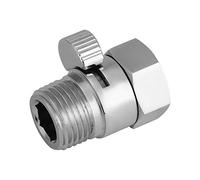 Valve de contrôle de débit de pommeau de douche, vanne d'arrêt en laiton massif avec interrupteur court Valve d'économie d'eau pour pommeau de douche Pulvérisateur à main pour bidet Pièce de rechange