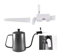 Valve de contrôle du débit de bouilloire à col de cygne réglable à 90° avec bec en silicone, buse à bec étroit, versement d'eau de précision pour brassage manuel, pour cafetières (blanc)