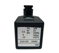 Valve de démontage du compresseur d'air PG3/8 V10-C3C, électrovanne à double vis, trou intérieur de bobine 13mm, hauteur 38.5mm, 1 pièce(Dc24v)