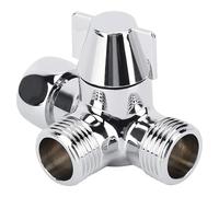 Valve de Dérivation de Douche à 3 Voies G1/2, Adaptateur de Pomme de Douche en Forme de T, Connecteur de Valve de Remplacement pour Douche de Bidet de Toilette