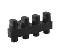 Valve de distribution eau 1 pour vers 4 pour machines Valve de(Black) | Laiton massif épaissi, corps pour robuste, longue durée de vie, résistance aux fuites, installation fiable