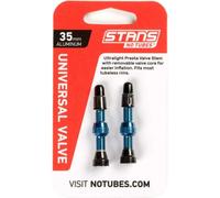 Valve de jante aluminium Stans Universal, Presta (x2) Bleu