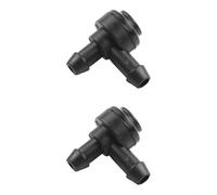 Valve de lave-glace noire 2 voies 3 voies pour raccord de liquide d'essuie-glace C30 C70 S40 S60 S80 V50 V70 XC60 XC90 Connecteur de tuyau d'essuie-glace en plastique Adaptateur de buse de raccord de