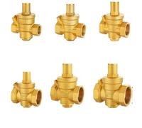 Valve de maintien de réduction de pression d'eau en laiton, 1/2 "3/4" 1 "2", régulateur DN15/DN20/DN25/DN32, jauge de décharge réglable(DN25,With Gauge)
