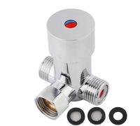 Valve de Mélangeur Eau Chaude Froide G1 / 2, Valve en Laiton, Contrôle Température, Montage Facile - Anti - retour Intégré, Pour Robinet Automatique, Usage Domestique et Commerci