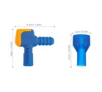 Valve de Morsure en Silicone pour Poche à Eau, Connecteur Bleu Flexible | Kit D’accessoires pour Hydratation, Joint Étanche et Connexion Pratique, Usage Vélo, Course, Randonnée