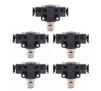 Valve De Papillon Pneumatique, Accessoires De Connexion PVC 5pcs, Résistance À La Compression - Contrôle Précis Du Débit, Montage Facile, Usage Industriel Automatisé (Diamètre extérieur trachéal 10