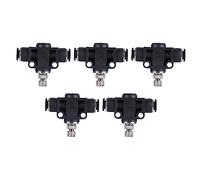 Valve De Papillon Pneumatique, Accessoires De Connexion PVC 5pcs, Résistance À La Compression - Contrôle Précis Du Débit, Montage Facile, Usage Industriel Automatisé (Diamètre extérieur trachéal 12