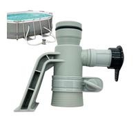 Valve De Plongeur De Piscine - Adaptateur Pisciine Valve Tuyau | Remplacement Des Vannes Stanger | Connecteur De Tuyau Avec Accessoires De Piscine De Soupape D'Arrêt, Support