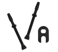 Valve de Pneu sans Chambre à Air 60mm en Alliage D'aluminium Noir | Lot de Deux, Outils D’installation, pour Vélo et Vtt, Tiges Tubeless, Usage Montage