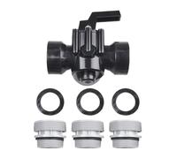 Valve de raccord de tuyau de piscine à 3 voies pour spa 4517, ABS noir avec ports barbelés et filetés, pour contrôle du débit d'eau de piscine