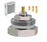Valve de radiateur | Adaptateur de connecteur thermostatique en métal, vannes de radiateur de contrôle de température, pour maison, appartement, bureau, chambre à coucher, salon, école systèmes de