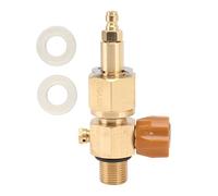 Valve de recharge de réservoir de CO2, valve haute pression en laiton avec filetage M18 x 1,5, bouchon rapide mâle doré pour cylindre de CO2, valve de remplacement anti-durable