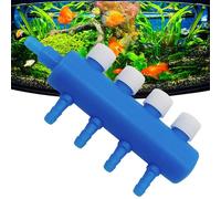 Valve de régulation d'air pour aquarium, valves de régulation d'air, tuyaux de ligne aérienne - Débit d'air facile à régler - Valve à levier multiport - Séparateur de pompe à air pour l'ajustement