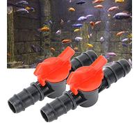 Valve de Régulation de Débit d'eau pour Aquarium, 2 Pièces, Contrôleur de Débit d'eau Réglable pour Aquarium en Plastique Rouge Noir 10mm 14mm (14mm)