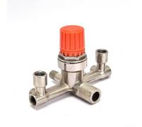 Valve de régulation double sortie pour compresseur d'air à piston, construction en alliage de zinc, débit 30 % plus élevé, décompression rapide, pour la maison et le jardin