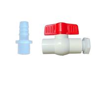 Valve de réservoir d'eau, interrupteur de vidange, connecteur de tuyau, régulation du débit, filetage G1/2 pouces DN15, Irrigation de jardin en plastique, 1 pièce(14mm Valve 1pc)