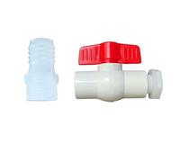 Valve de réservoir d'eau, interrupteur de vidange, connecteur de tuyau, régulation du débit, filetage G3/4 pouces DN20, Irrigation de jardin en plastique, 1 pièce(20mm Valve 1pc)